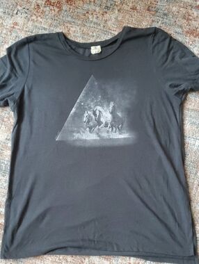 Charcoal Black O'neill Graphic Tee with Galloping Horses